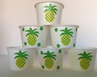 Pineapple Party Favor Snack Cups, Pineapple Birthday Party Cups, Pineapple Party cups, Pineapple Baby shower, Pineapple Party Favors