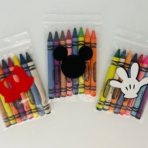 Mickey Party Favor Crayons, Mickey Mouse Birthday Party Favor, Mickey Party Favor, Mickey Mouse Clubhouse Party Favor, Mickey Mouse favors