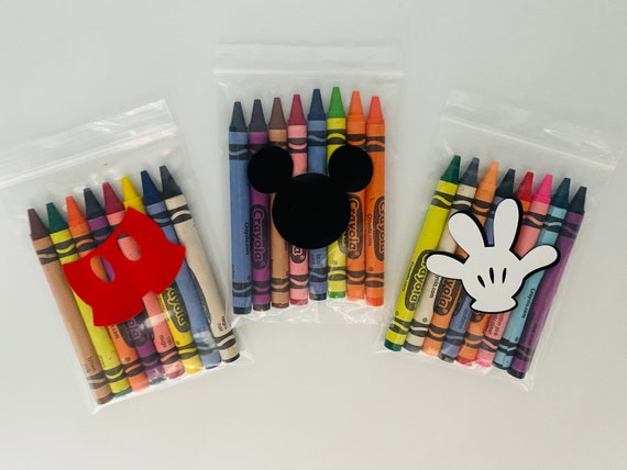 Mickey Party Favor Crayons, Mickey Mouse Birthday Party Favor