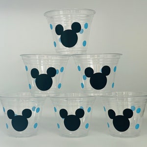 Mickey Mouse party cups, Mickey Mouse Birthday Party, MIckey Party Favors, Mickey Party Supplies, Mickey Baby Shower, Mickey 1st birthday