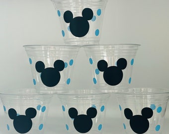 Mickey Mouse party cups, Mickey Mouse Birthday Party, MIckey Party Favors, Mickey Party Supplies, Mickey Baby Shower, Mickey 1st birthday