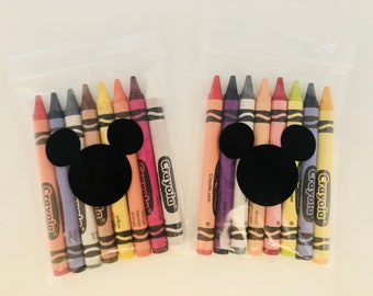 Mickey Mouse Party Favor, Mickey Mouse Party Supplies, Mickey Party Gift, Mickey Birthday Party, Mickey crayon favors,Mickey mouse Clubhosue