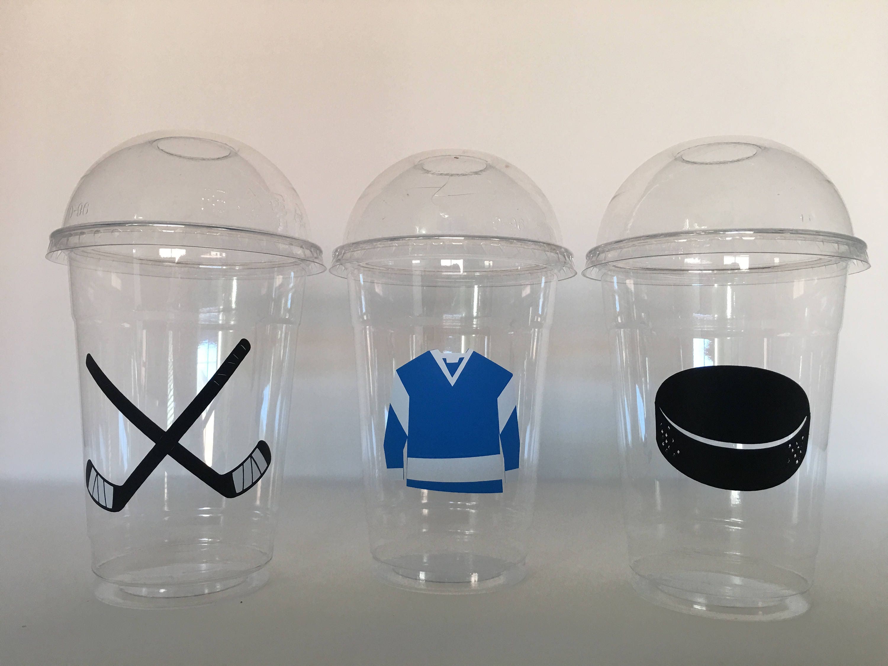 Hockey Party Cups Hockey Birthday Party Cups Hockey Baby Etsy
