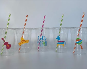 Fiesta Party Cups, Fiesta Birthday Party Cups, Fiesta Party Supplies, Cinco De Mayo Cups, Lets Fiesta, Disposable, First Fiesta, Uno