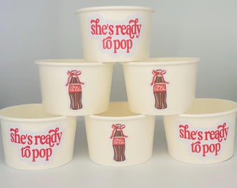 She's ready to pop Baby Shower, Ready to Pop, Dirty Soda Bar, Soda Pop Baby Shower, Vintage Soda Pop, Disposable