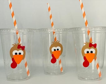 Thanksgiving party cups, Turkey Party Cups, Thanksgiving Kids Cups, Pilgrim Party Cups, Thanksgiving Party Supplies, Turkey Party Supplies