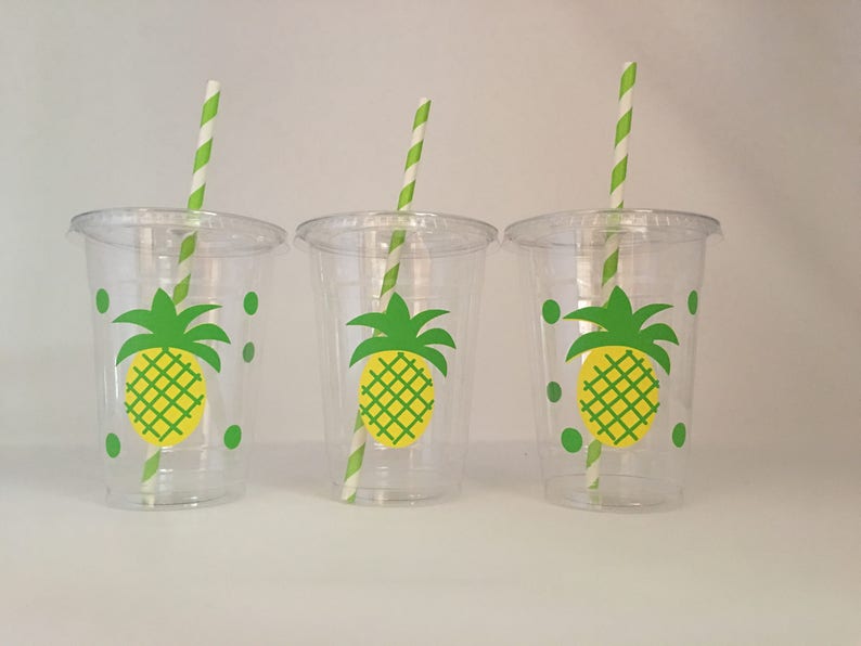 Pineapple party cups Pineapple Birthday party cups Pineapple Etsy