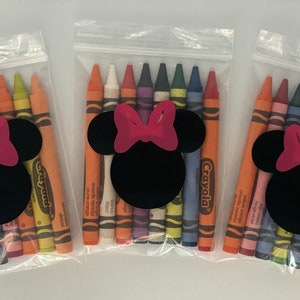 Minnie Mouse Party Favors, Minnie Mouse Crayon Set, Minnie Mouse Birthday Party Favors, Minnie Birthday Party, Minnie Party Favors