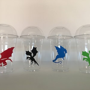 Dragon Party Cups, Dragon Birthday Party Cups, Dragon and Knight Party, Knight and Dragon Party cups,Dragon Party Favors,Dragon Party Supply
