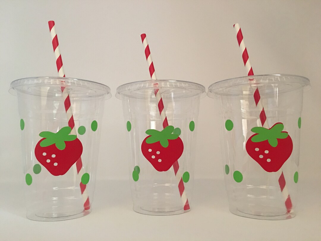 Strawberry Party Cups, Strawberry Birthday Party, Farmers Market Party ...
