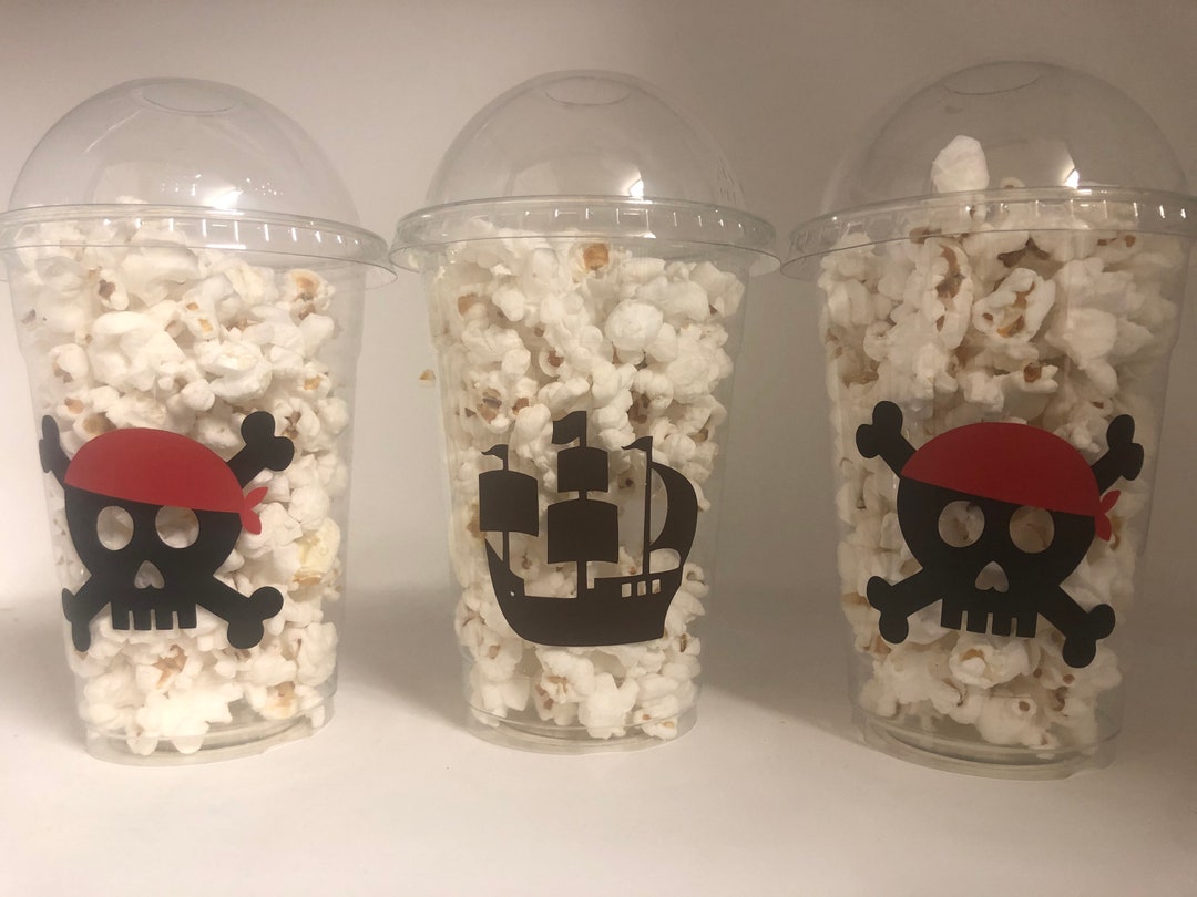 Pirate Party Cups, Pirate Birthday Party Cups, Pirate Party Popcorn ...