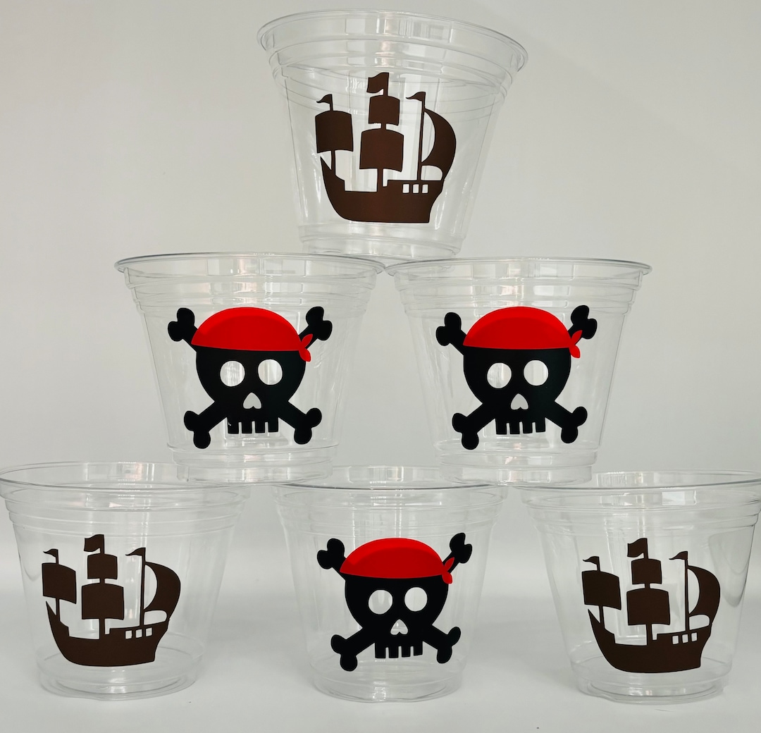 Pirate Party Snack Cups, Pirate Birthday Party Snack Cups, Pirate Baby ...