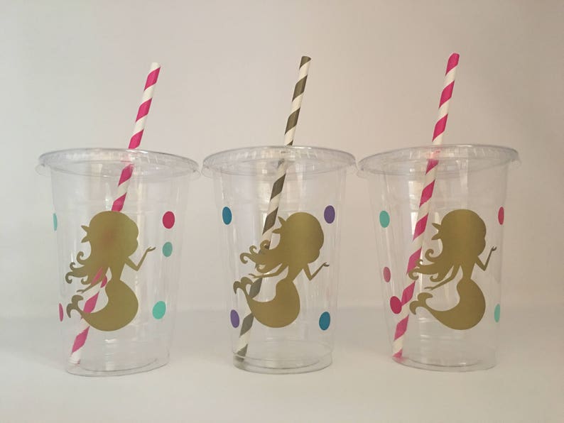 Mermaid party cups, Mermaid Birthday Party Cups, Mermaid Baby Shower Cups,Under the Sea Party cups,Mermaid Party Favors,Mermaid party Supply image 7