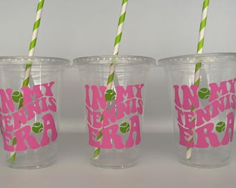 Tennis party Cups, Tennis Birthday Party Cups, Tennis Team Party Cups, Tennis party favors, Tennis Baby shower, Tennis Team Favors