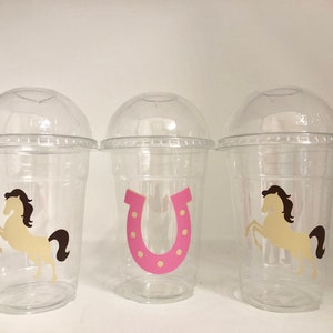 Horse Party Cups, Horse Birthday cups, Cowgirl Party cups, Horse Baby Shower, Cowgirl Baby Shower, Horse Party favors, Horse Party Supplies