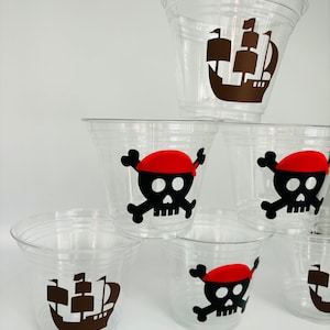 Pirate Party Snack Cups, Pirate Birthday Party Snack Cups, Pirate Baby ...