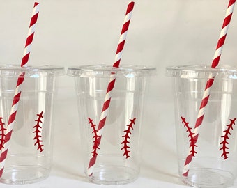 Baseball Party Cups, Sports Party Cups, Baseball birthday party, Baseball Baby Shower, Baseball Favors,Baseball party supplies,Disposable