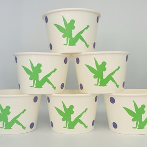 Tinkerbell party snack cups, Fairy party snack cups, tinkerbell birthday party, Peter Pan party, party cups