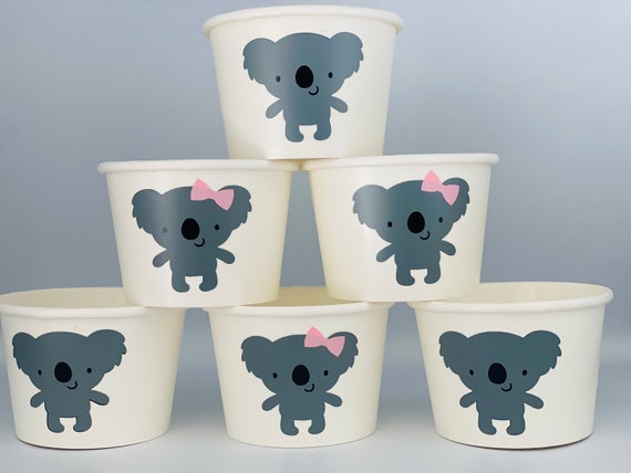 Koala Party Snack Cups, Koala Birthday Party Favors, Koala Baby Shower Cups,  Koala Party Supplies, Koala Party Favors, Koala Bear Party Cups 