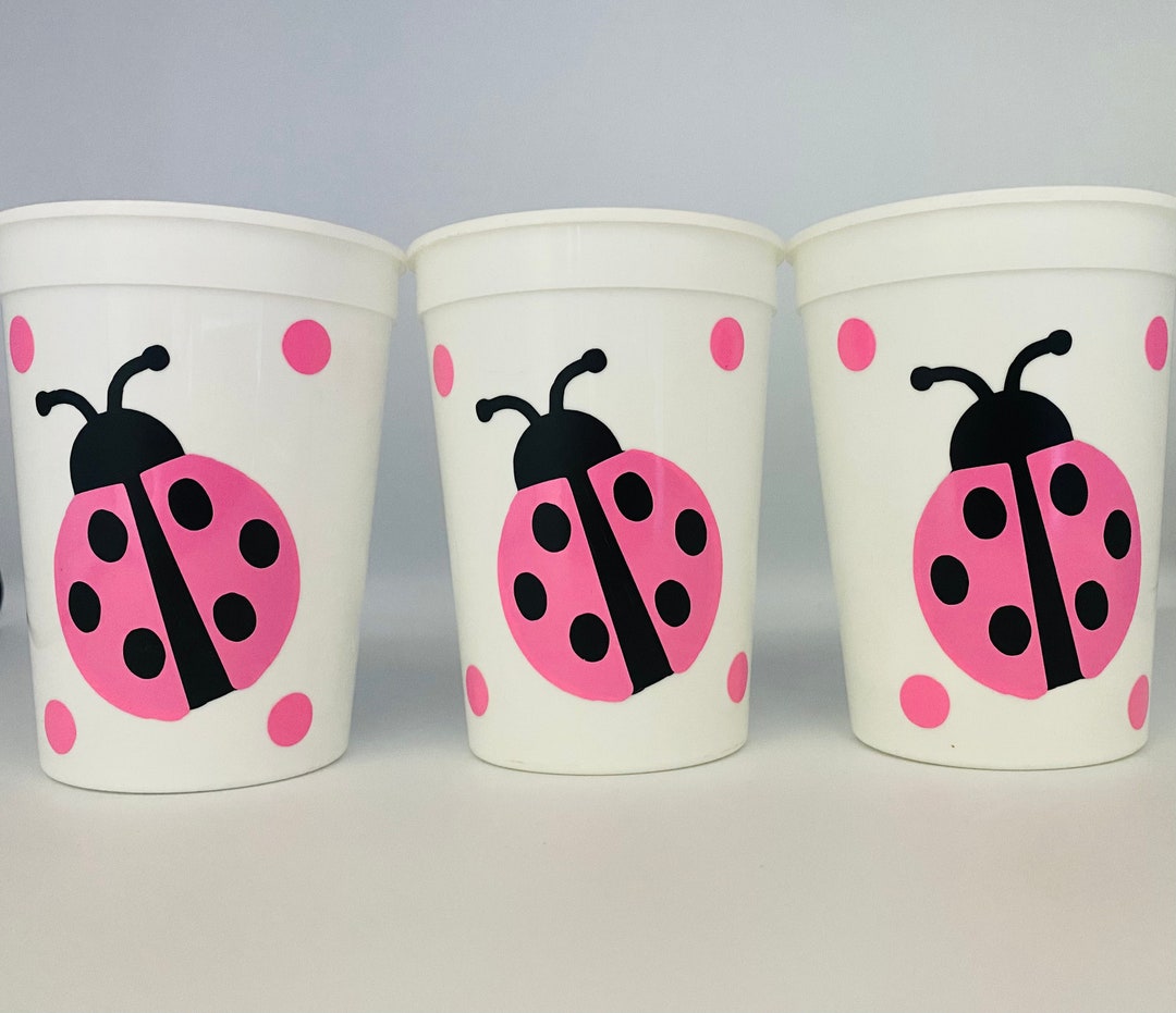 Lady Bug Party Cups, Lady Bug Birthday Party Cups, Bug Party Cups ...