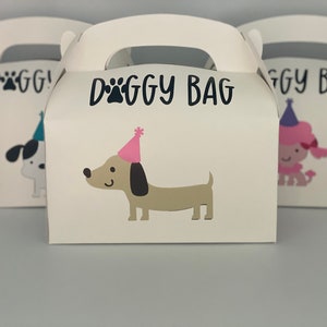 Puppy birthday Party, Dog party Favors, Doggy bag, favor box, Puppy party supplies,Puppy Party Favor bags, Dog Party favor bags