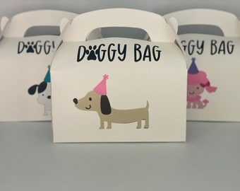 Puppy birthday Party, Dog party Favors, Doggy bag, favor box, Puppy party supplies,Puppy Party Favor bags, Dog Party favor bags