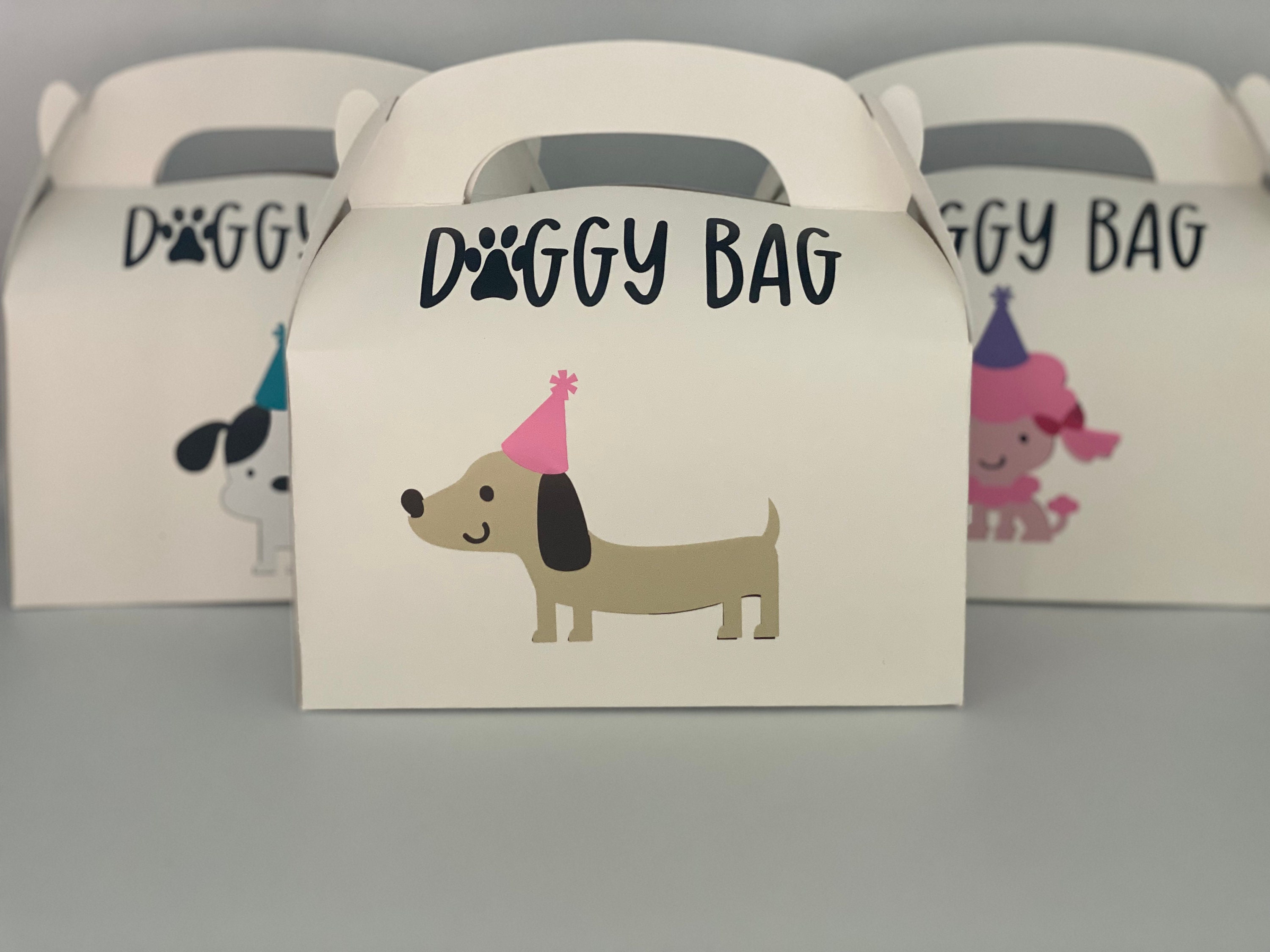 Puppy Birthday Party, Dog Party Favors, Doggy Bag, Favor Box