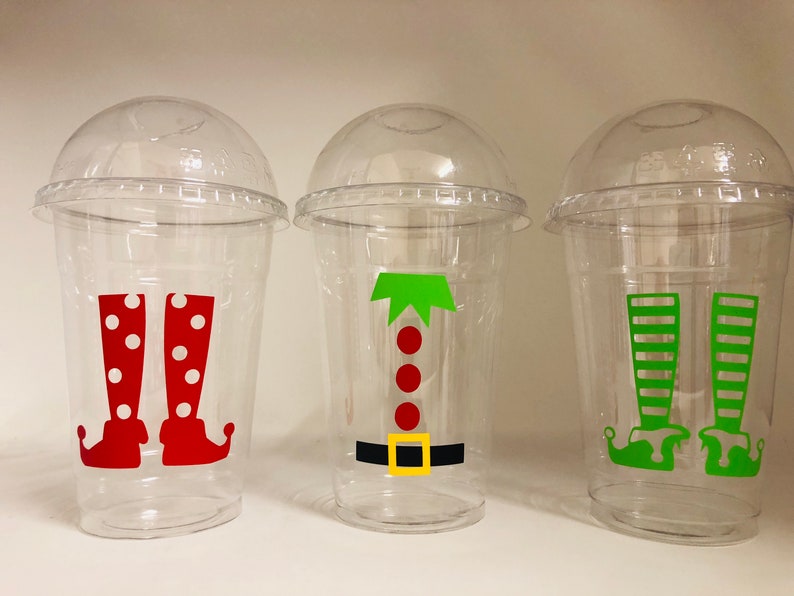 Christmas Party Cups Elf Party Cups Elf Birthday Party Cups Elf Returning Party Cups Christmas Eve Party, Christmas Elf Party Cups