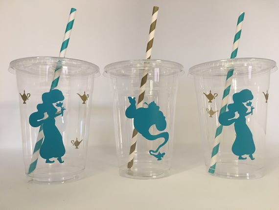 Aladdin party cups Jasmine party cups Arabian Nights Jasmine Birthday Party Jasmine Party Favor Aladdin Party supplies Disposable