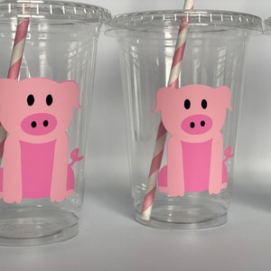 Pig Party Cups, Pig Birthday Party Cups, Farm Party Cups, Pig Baby ...