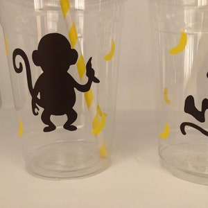 Monkey Party Cups Monkey Birthday Party Cups Monkey Baby - Etsy