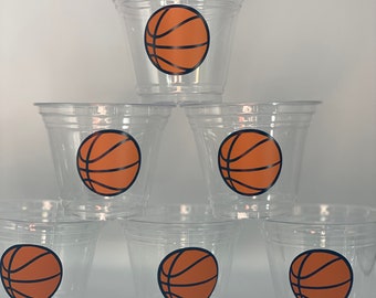 Basketball Party Cups, Basketball Birthday Party, Basketball party supplies, Basketball tableware, Basketball team party, Sports Party Cups