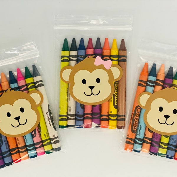 Monkey Party favors, Safari Party Favors, Party Animal party favors, Animal Baby Shower, Party Animal Birthday, Born to be wild