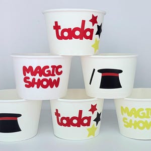 Magic Party Snack Cups, Magician Party Snack Cups, Magic Show party, Magic Birthday Party Snack Cups,Magic Party Supplies,Magic Party favors