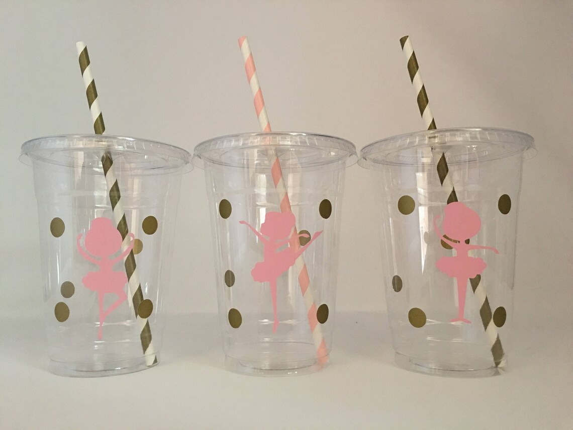Ballerina Party Cups Dance Party Cups Ballet Party Ballet Etsy