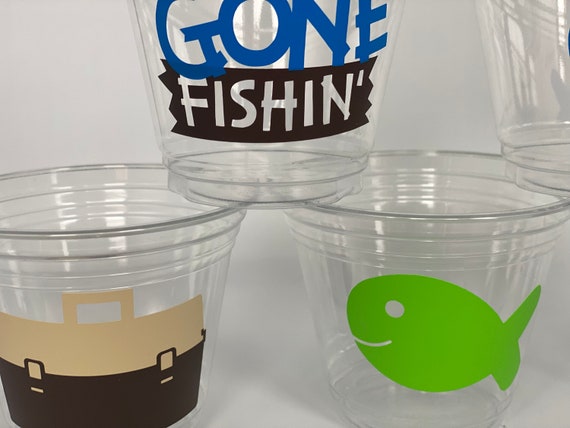 Fishing Party Cups, Fish Birthday Party Cups, Fishing Party Supplies, Gone  Fishing, O'fishally, Fishing Bobber, Tackle Box, Outdoor Party, 