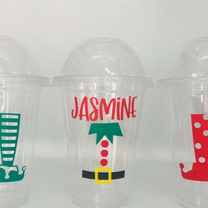 Elf Party Cups, Elf Birthday Party Cups, Christmas Party Cups, Elf Returning Party Cups, Christmas Elf Party Cups, Christmas Eve Party,