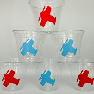 Airplane party Snack Cup, Pilot party cups, Airplane Birthday party, Plane Party Snack Cups, Vintage plane party cups, Airplane baby shower