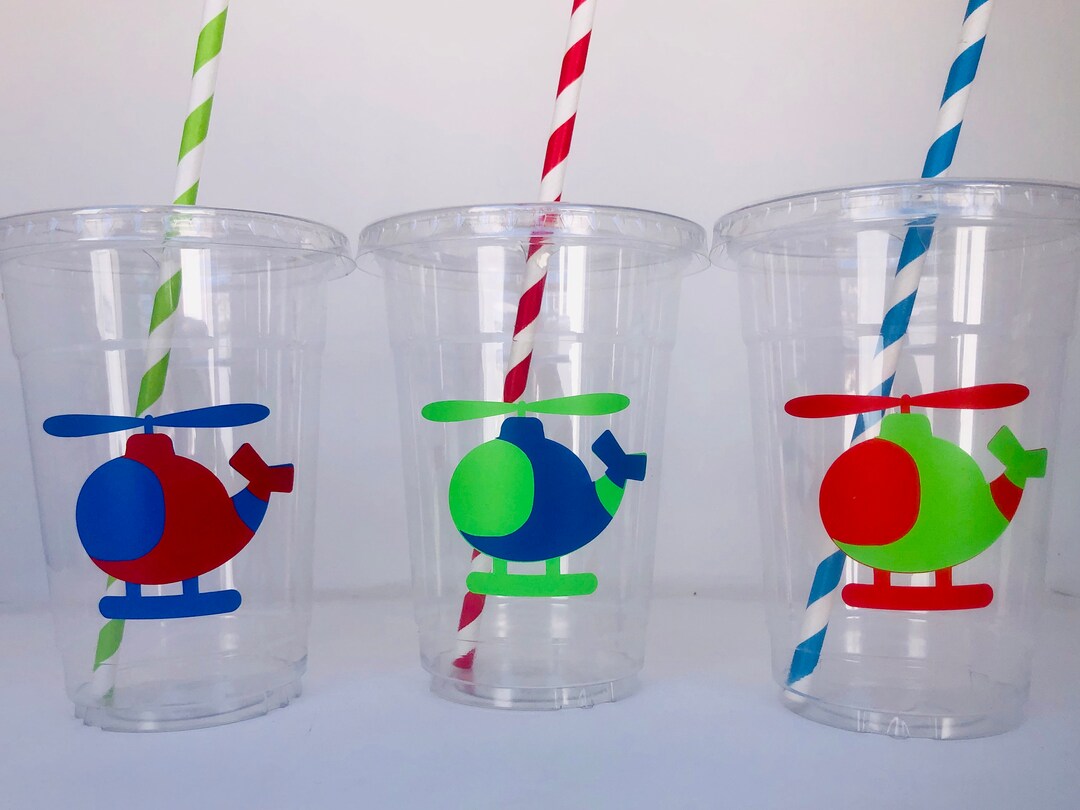 Helicopter Party Cups, Helicopter Birthday Party, Helicopter Party
