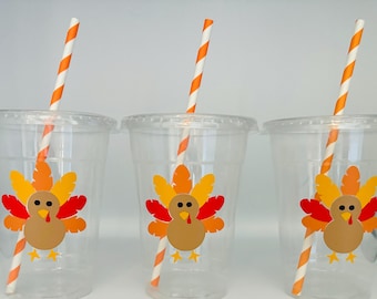 Tasses de fête de Thanksgiving, Tasses de fête de dinde, Tasses de fête de Thanksgiving pour enfants, Tasses de fête de pèlerin, Articles de fête de Thanksgiving, Articles de fête de dinde