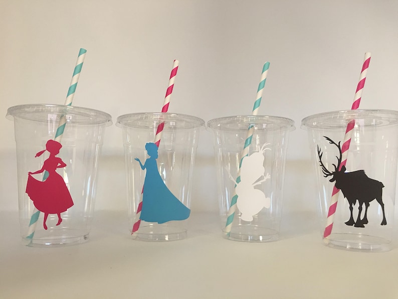 Frozen party cups, Frozen Birthday Party Cups, Elsa Party Cups, Anna Party Cups, Olaf Party,Frozen Party favor, Frozen Supplies, Disposable bild 1