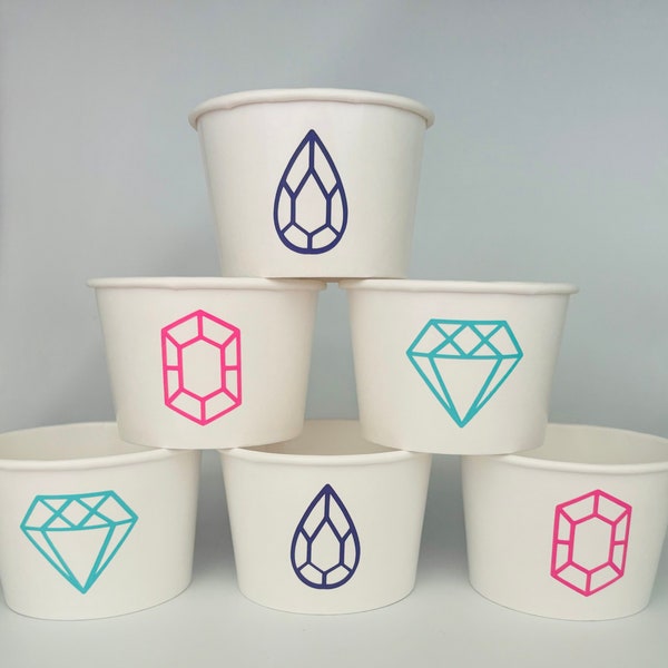 Gem Birthday Party Cups, Crystal Party, Diamond Party, She's a Gem, Party Supplies, You're a gem, Geode Party