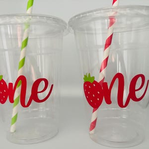 Strawberry Party Cups, Strawberry Birthday Party, Farmers Market Party ...