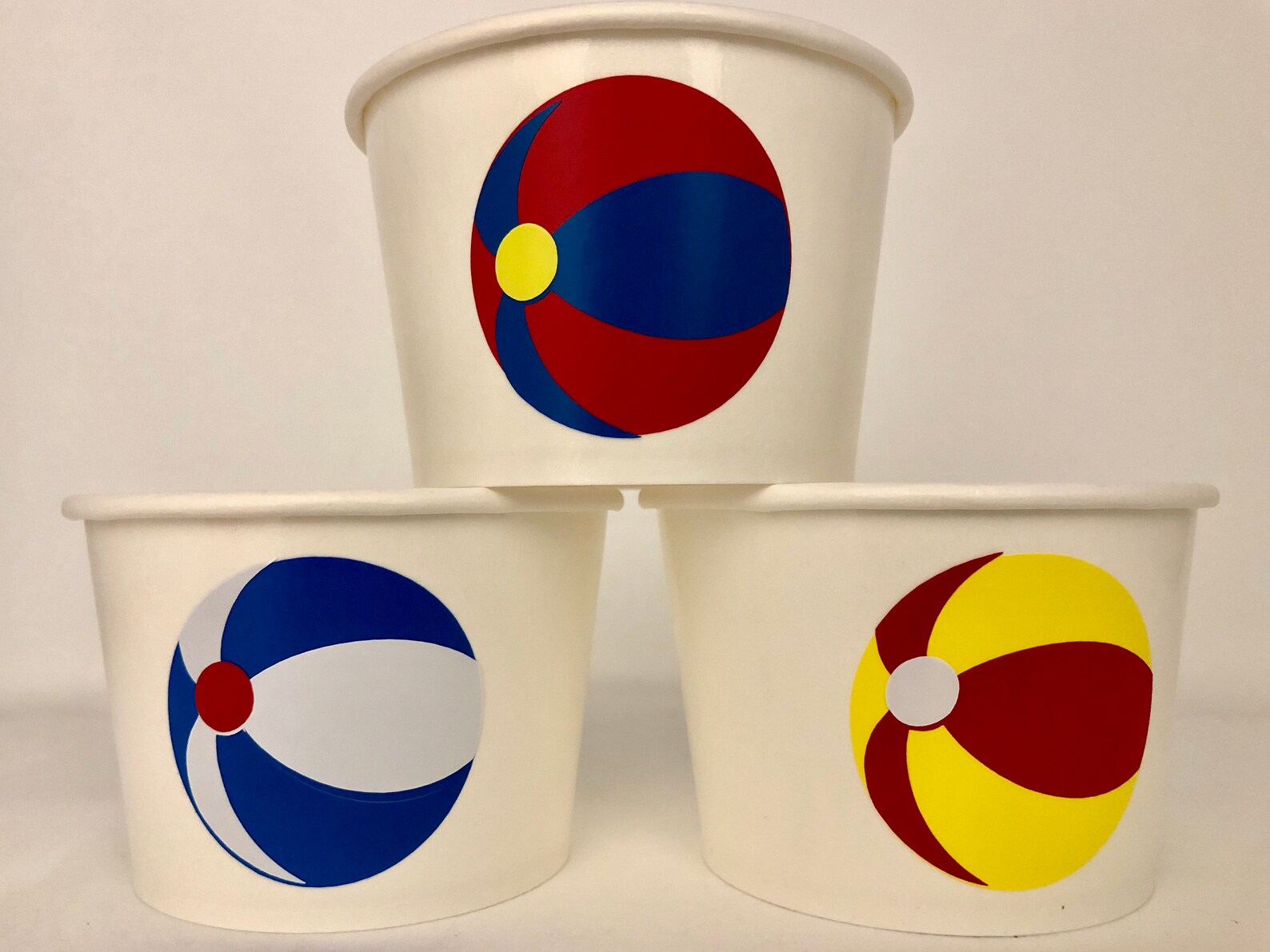 Beach Ball Party Cups Beach Ball Birthday Bash Beach Ball Etsy