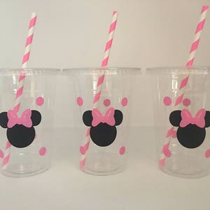 Minnie Mouse Party Cups, Minnie Mouse Birthday Cups, Minnie Mouse Baby Shower, Gobelets jetables, Minnie Mouse Party Favors, Minnie Party Supply image 8