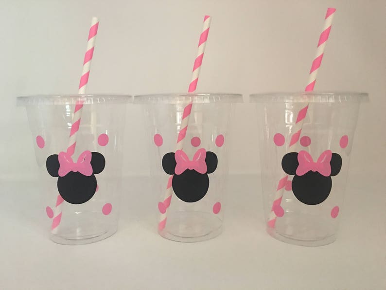 Minnie Mouse Party Cups, Minnie Mouse Birthday Cups, Minnie Mouse Baby Shower, Gobelets jetables, Minnie Mouse Party Favors, Minnie Party Supply image 8