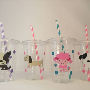 Puppy party cups, Puppy Birthday Party, Dog Party, Adopt a Pet Party, Dog Birthday Party, Dog Baby Shower Cups, Dog Party Favors,Disposable