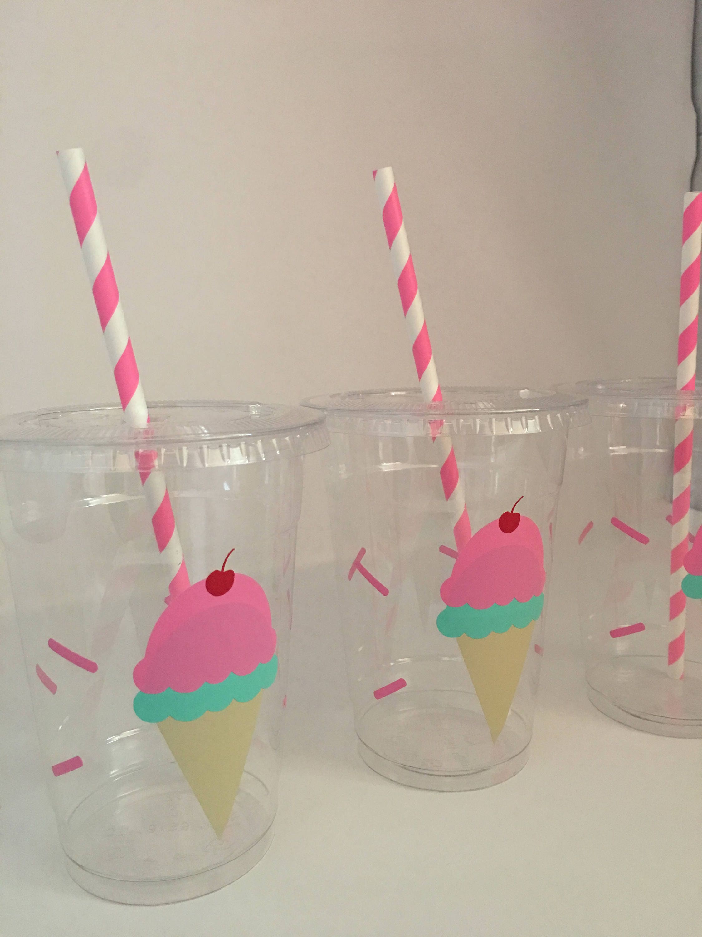 Ice Cream Party Cup Ice Cream Birthday Party Ice Cream Party Etsy
