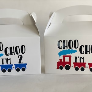 Train Party Favor Boxes, Train Party favors, Train Birthday Party favors, Train Baby Shower, Vintage train party, Choo Choo Party, Favors
