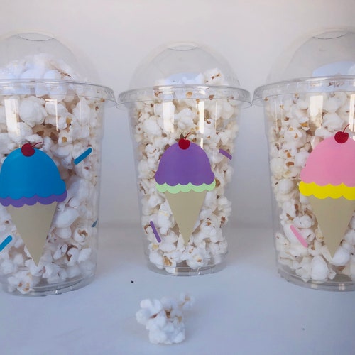Ice Cream Party Cups Ice Cream Birthday Party Summer Party Etsy